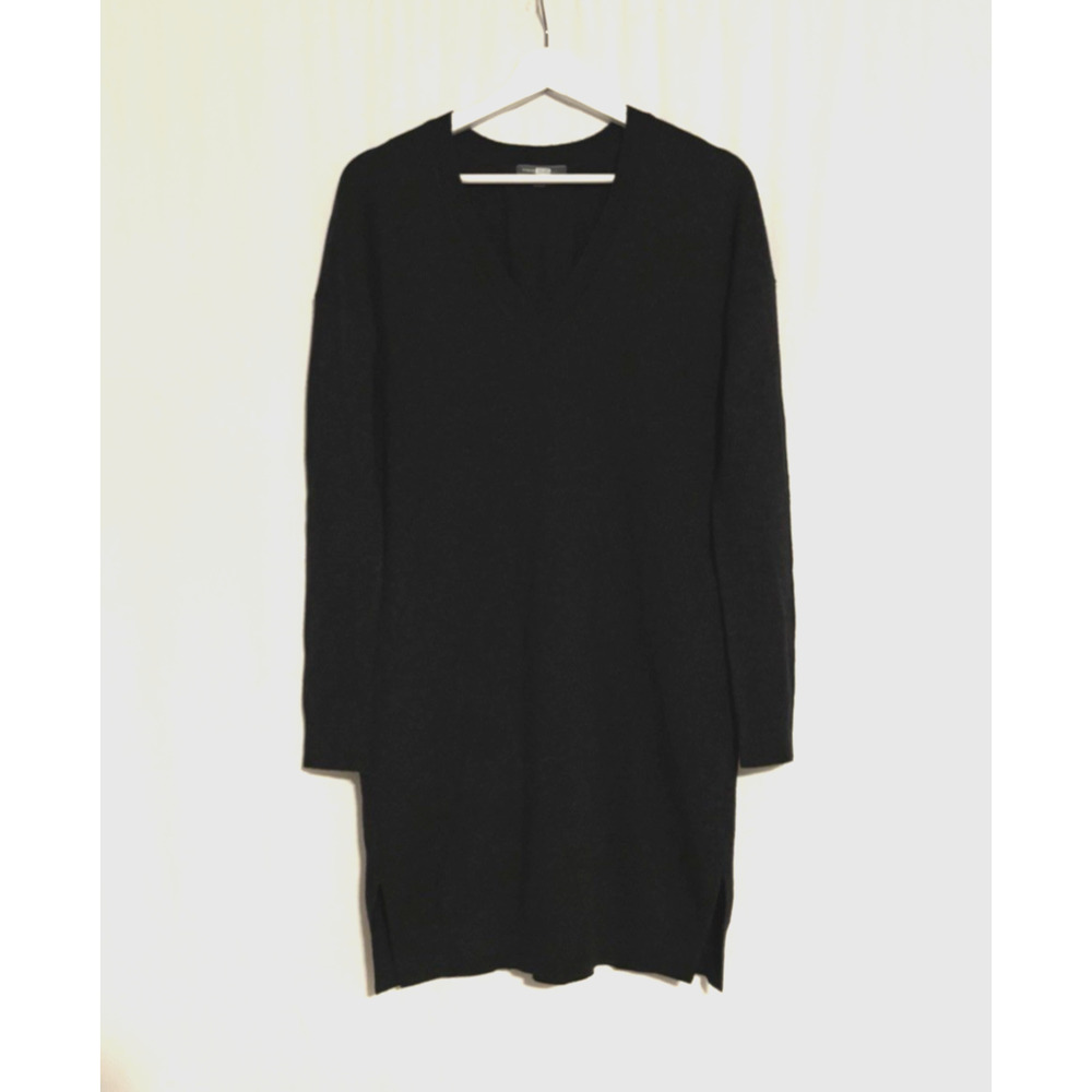 Vince Dress XS Wool Cashmere Gray Knit Mini Cashmere Long Sleeve